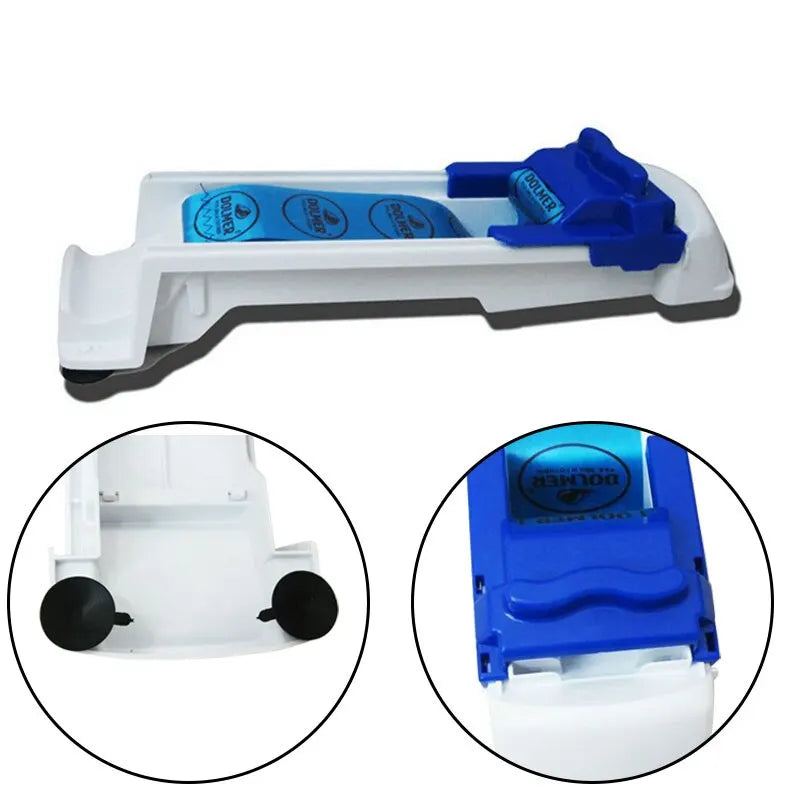 1Pc Stuffed Grape Leaf & Cabbage Meat Roller – White & Blue Vegetable Wrapping Machine Kitchen Tool