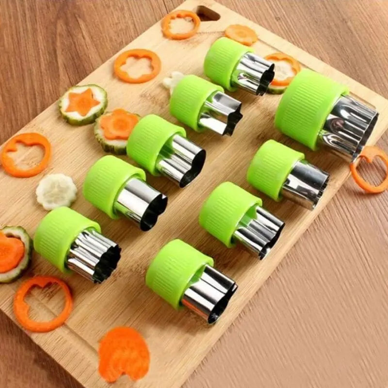 Fruit & Vegetable Cutter Set – 12 Stainless Steel Shapes for Kids’ Snacks, Cookies, and DIY Baking