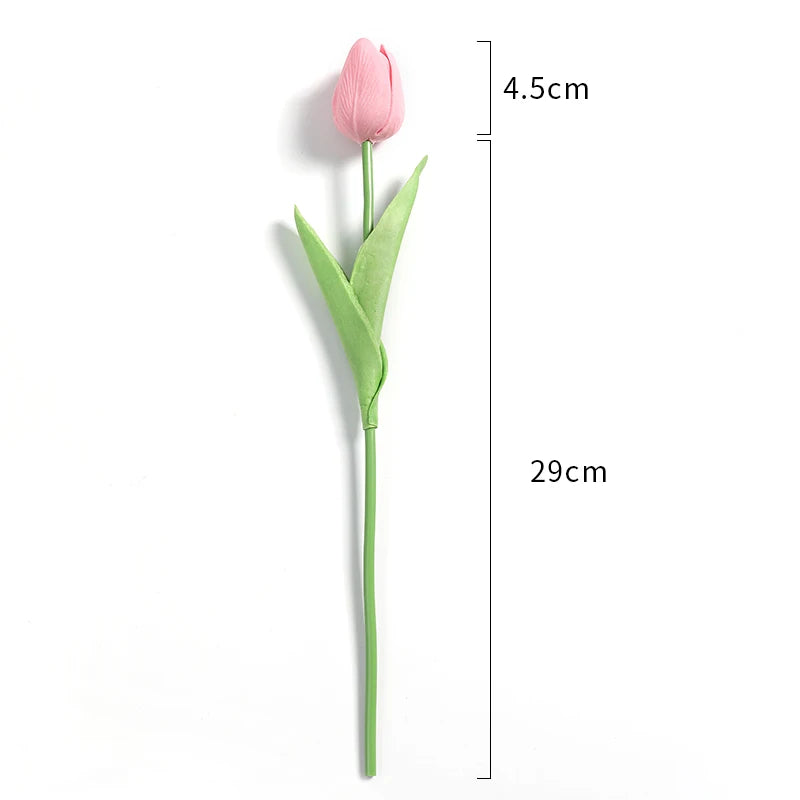 Artificial Tulip Bouquet – 5/10 Pcs Realistic Silk Flowers for Home, Wedding & Garden Décor