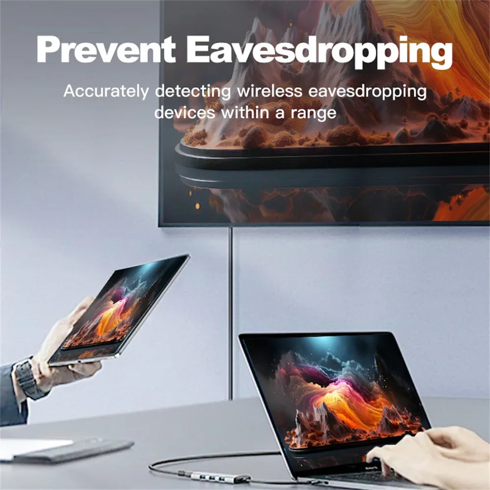 T15 Anti-Spy Hidden Camera & GPS Detector | Wireless Signal Scanner for Bug Sweeping & Privacy Protection