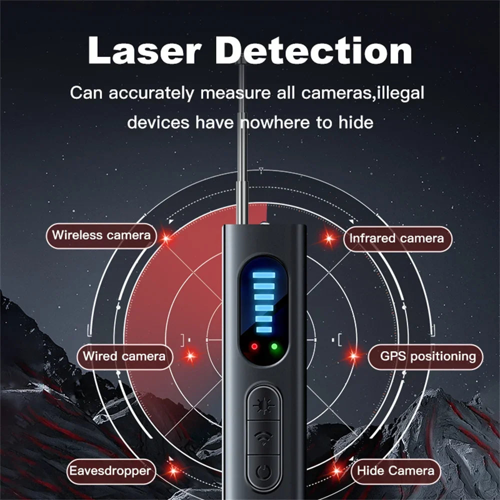 T15 Anti-Spy Hidden Camera & GPS Detector | Wireless Signal Scanner for Bug Sweeping & Privacy Protection