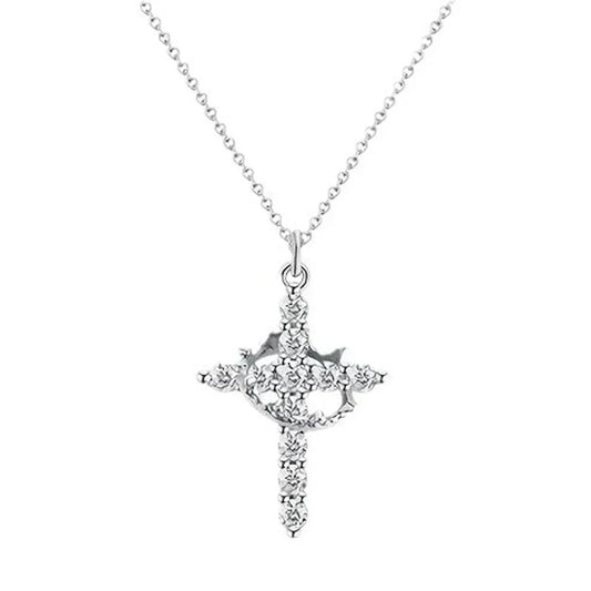 Gold & Silver Plated Cross Necklace for Men & Women – Stainless Steel Chain, Waterproof, Rust-Proof, Faith Jewelry Gift