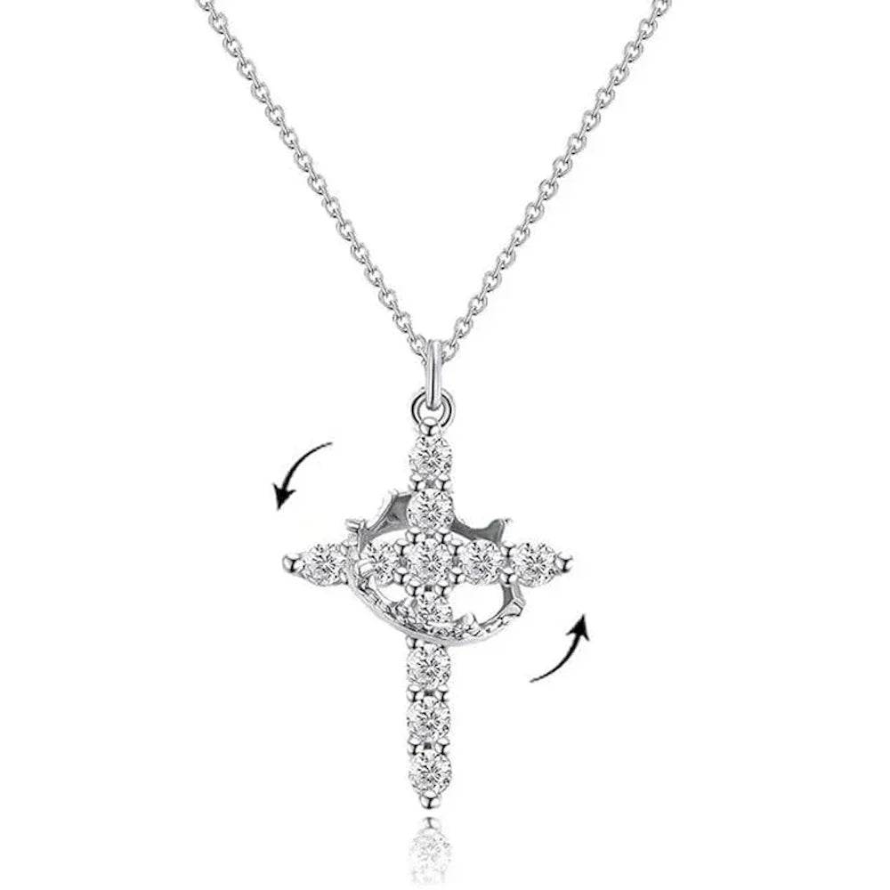 Gold & Silver Plated Cross Necklace for Men & Women – Stainless Steel Chain, Waterproof, Rust-Proof, Faith Jewelry Gift