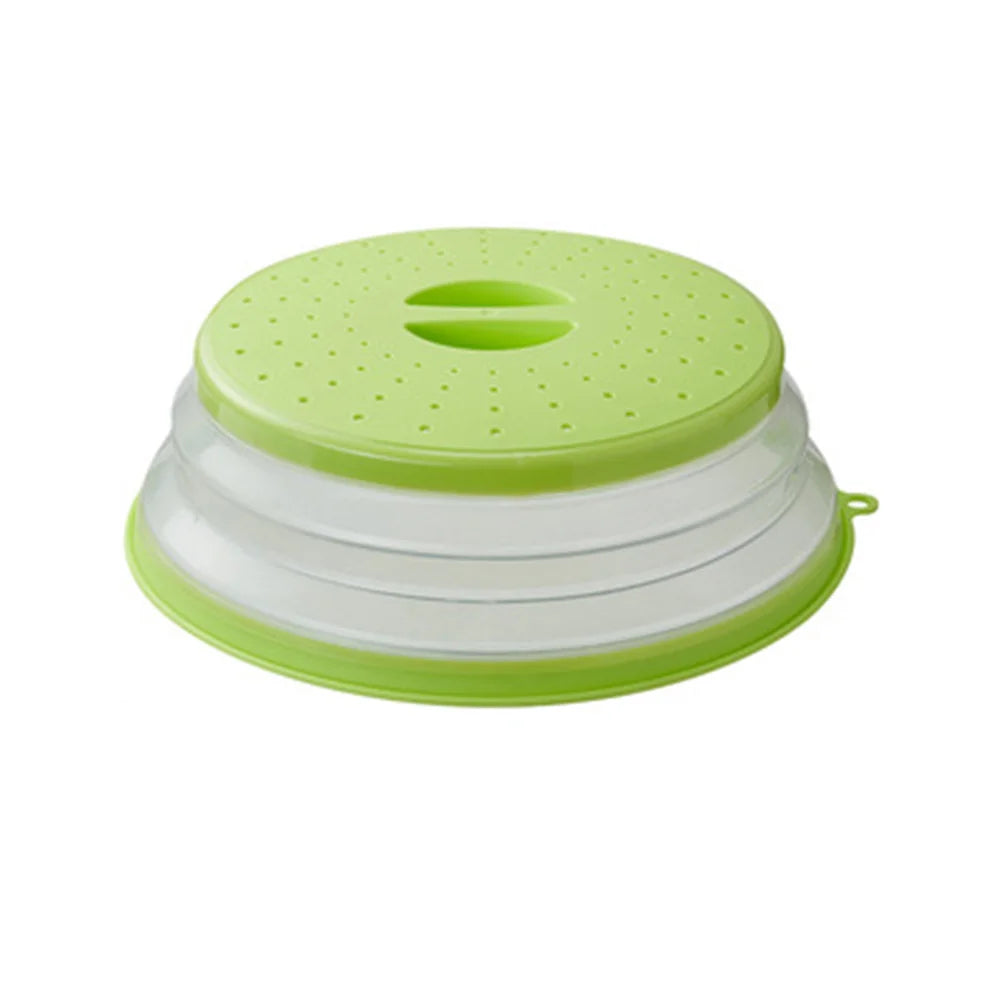 Microwave Splatter Cover Silicone Folding Food Lid – Fresh-Keeping, Oil-Proof & Splash-Proof with Hook