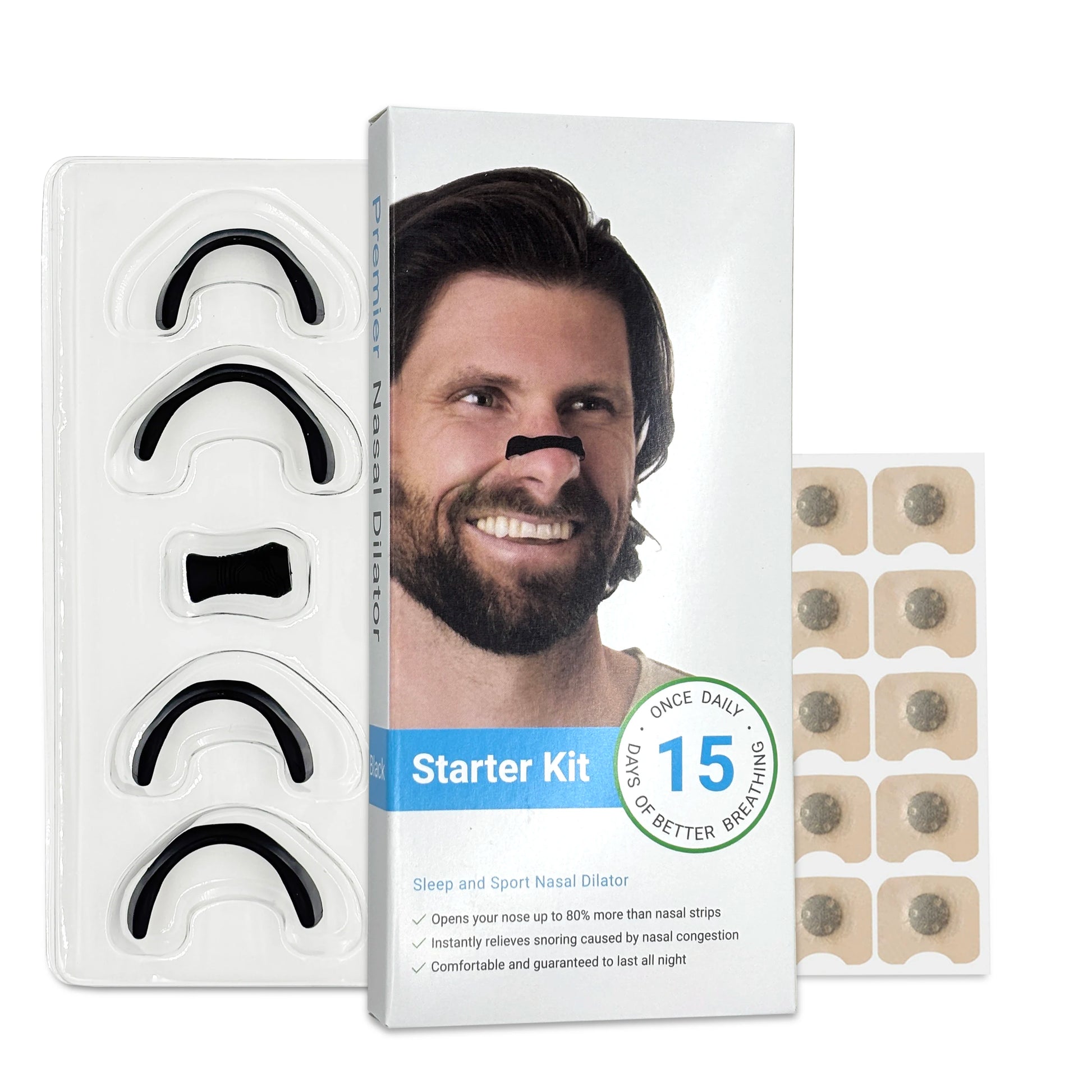 15 Pairs Magnetic Nasal Breathing Dilators Kit – Anti-Snoring, Sports Oxygen Booster & Allergy Relief Nose Clips