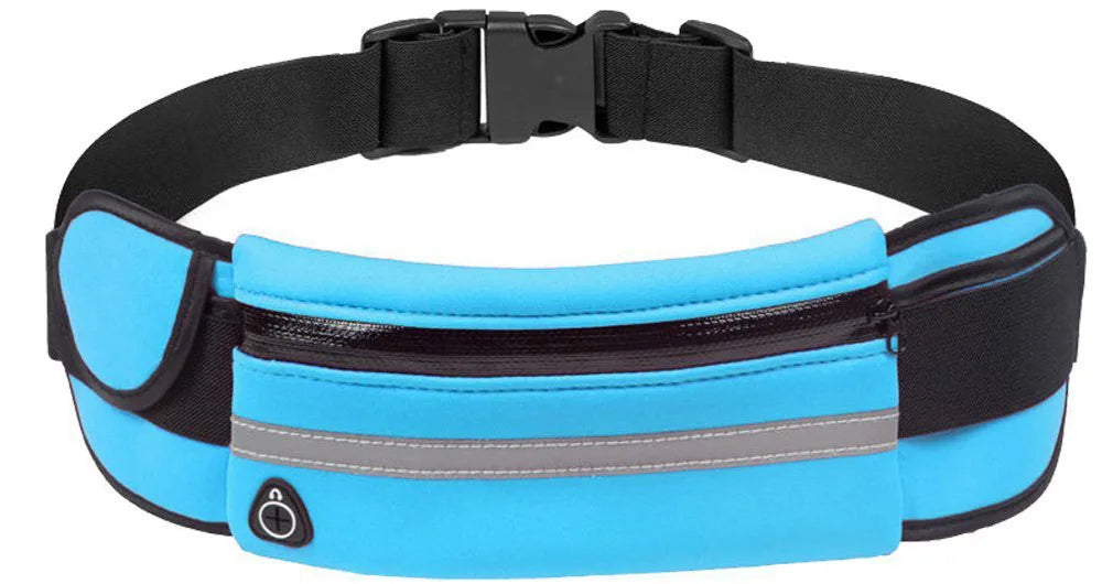 Waterproof Running Waist Bag with USB Port – Adjustable Sports Belt Bag for Phone, Gym, Travel & Outdoor Activities