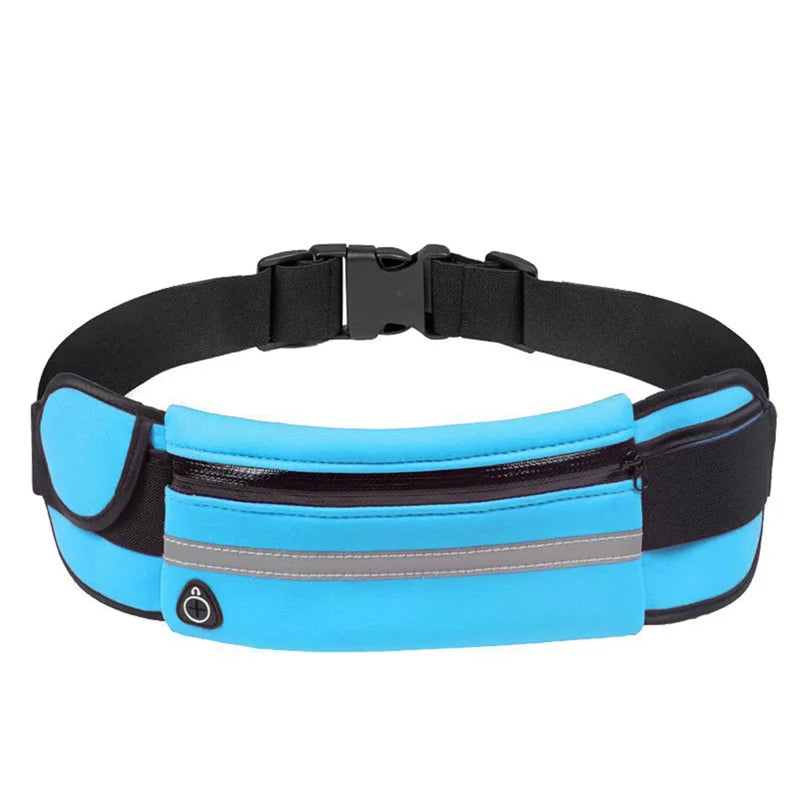 Waterproof Running Waist Bag with USB Port – Adjustable Sports Belt Bag for Phone, Gym, Travel & Outdoor Activities