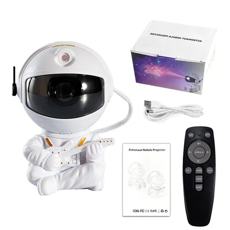 Astronaut Star Projector Galaxy Night Light – LED Nebula Space Lamp for Bedroom, Kids & Home Decor