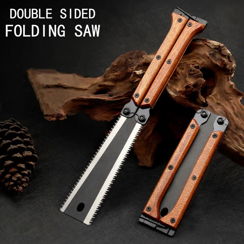 Multifunctional Folding Butterfly Saw – Double-Sided Handheld Woodworking & Logging Tool