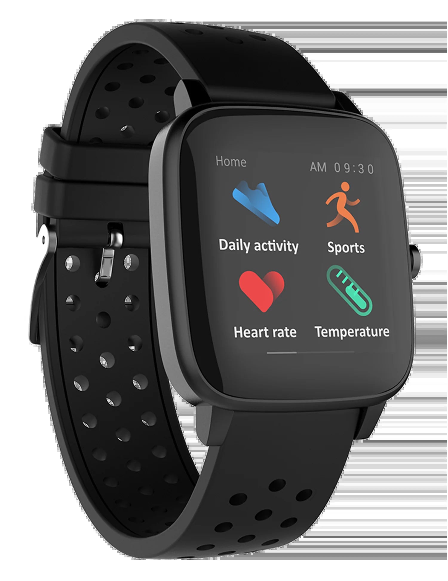 Smartwatch with Heart Rate, Temperature, SpO2 & Blood Pressure Monitor – Bluetooth, Waterproof, Fitness Tracker