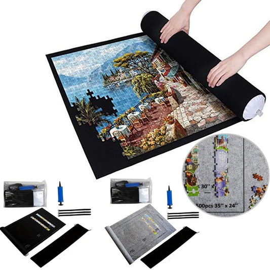 Portable Felt Puzzle Roll Mat – Jigsaw Puzzle Storage & Playmat for Up to 1500 Pieces (Only Mat)