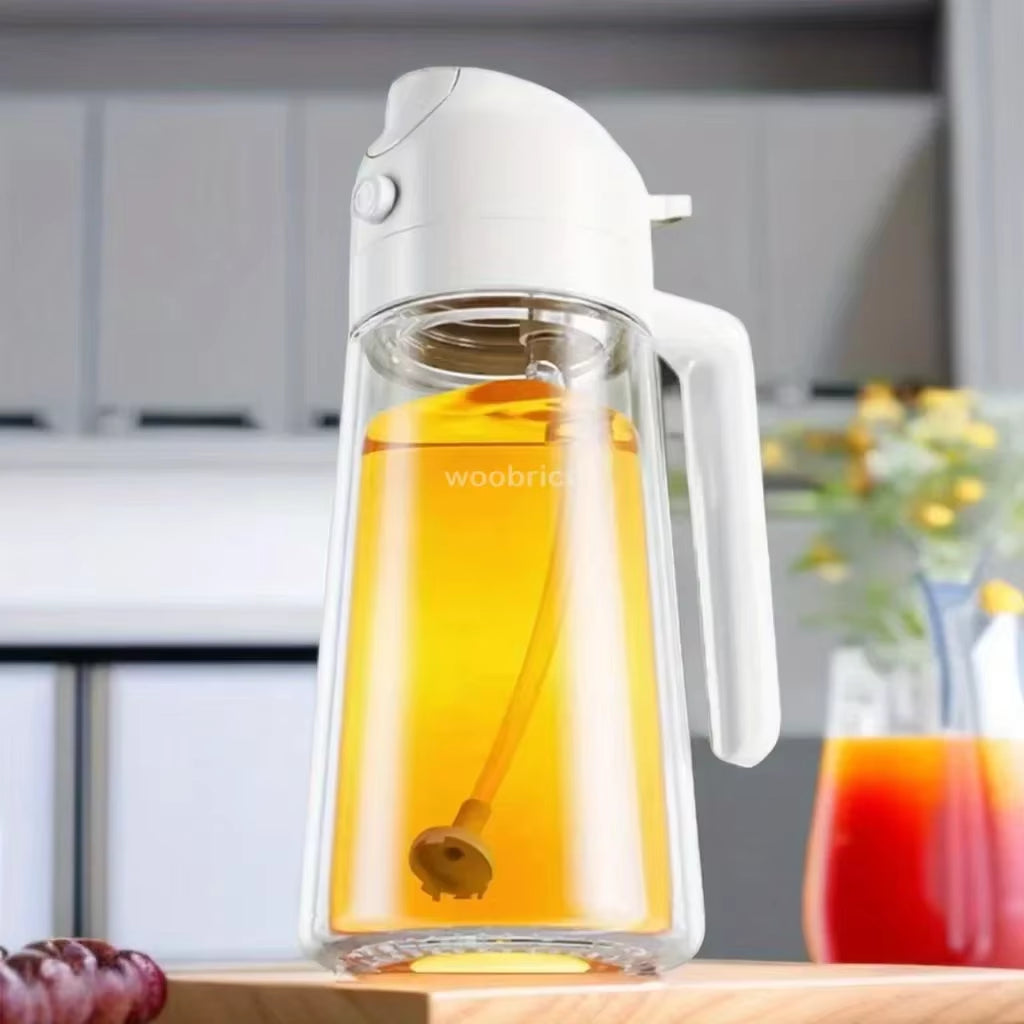 2-in-1 Olive Oil Spray Bottle & Dispenser – Kitchen Cooking Oil Mister for Healthy Cooking (200ml & 500ml)