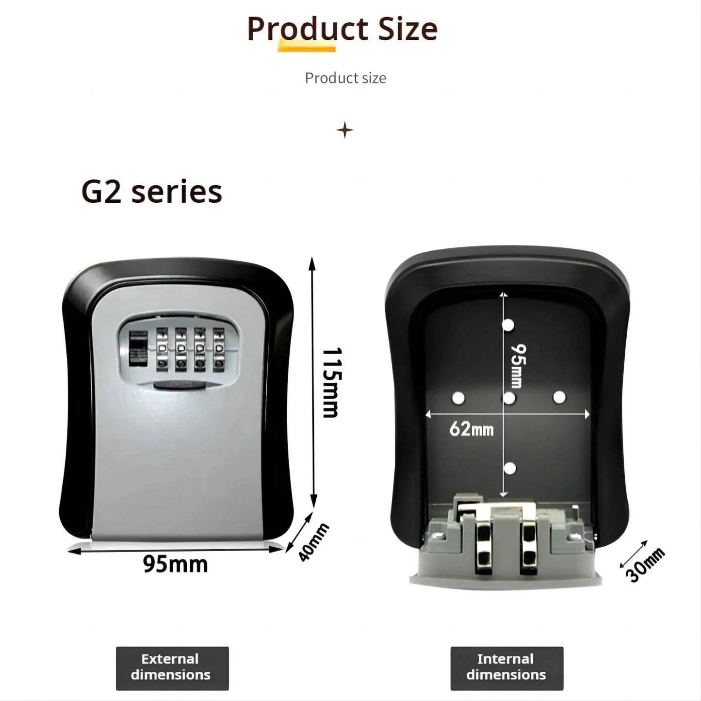 Waterproof Wall Mounted Key Lock Box – 4-Digit Combination Safe for 3–8 Keys | Secure Key Storage for Home, Office & Rentals