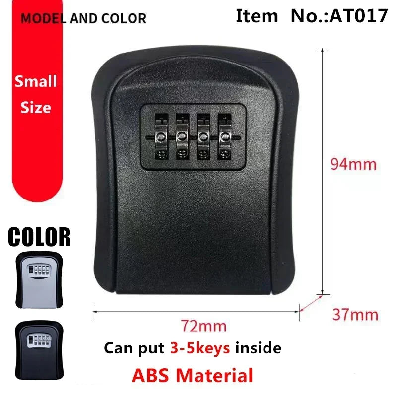 Waterproof Wall Mounted Key Lock Box – 4-Digit Combination Safe for 3–8 Keys | Secure Key Storage for Home, Office & Rentals