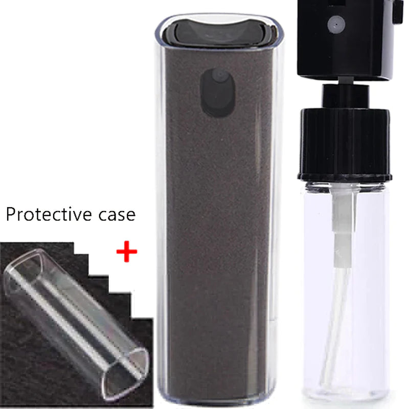 2-in-1 Microfiber Screen Cleaner Spray Bottle – Portable Cleaning Tool for Phone, Tablet, Laptop & Glasses