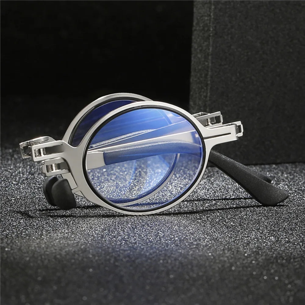 Portable Folding HD Reading Glasses – Ultra-Light Retro Design for Men & Women (0–4.0)