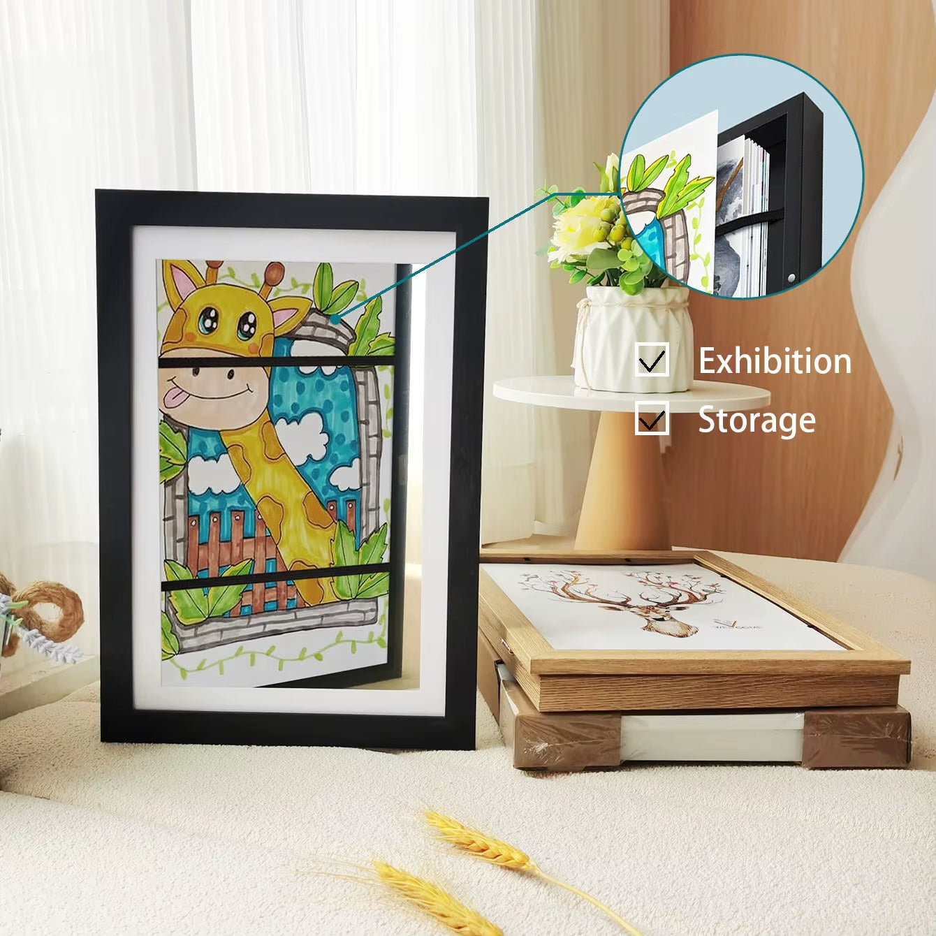 Children’s Art Frame – Magnetic Front-Opening Changeable Display for Kids’ Artwork, Posters, Photos & Paintings | Wall-Mount Home Decor