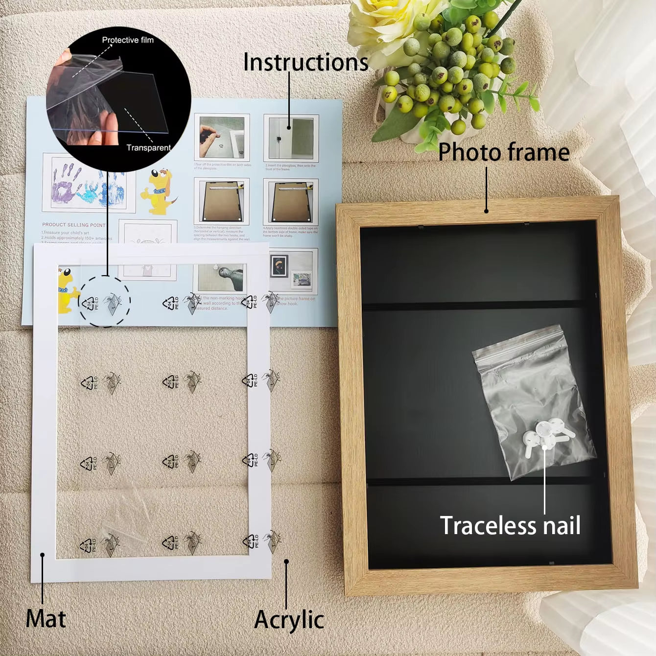 Children’s Art Frame – Magnetic Front-Opening Changeable Display for Kids’ Artwork, Posters, Photos & Paintings | Wall-Mount Home Decor