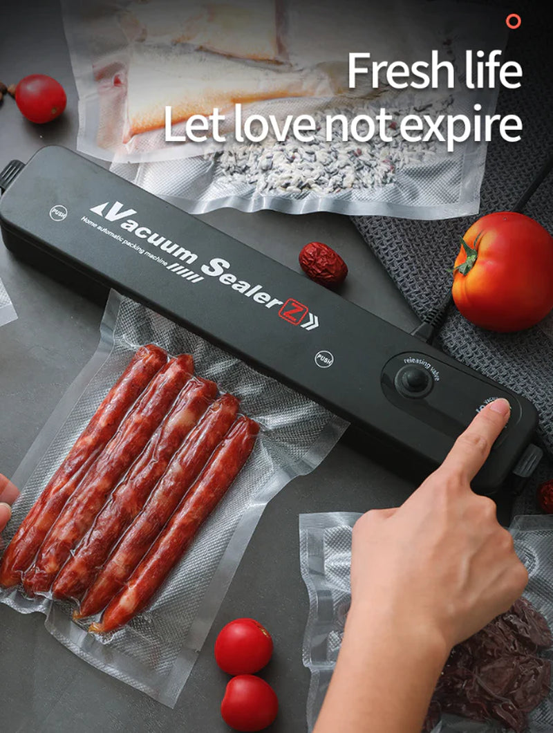 Automatic Vacuum Sealer Machine with Seal Bags – Food Preservation Saver for Dry & Wet Foods