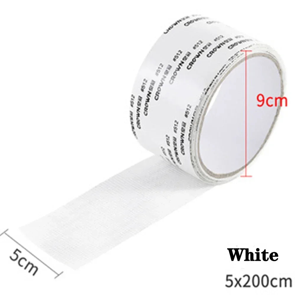 Easy-to-Apply Waterproof Window Screen Repair Tape – Self-Adhesive Mesh Patch for Quick DIY Screen Fixes (5cm x 200cm, White)