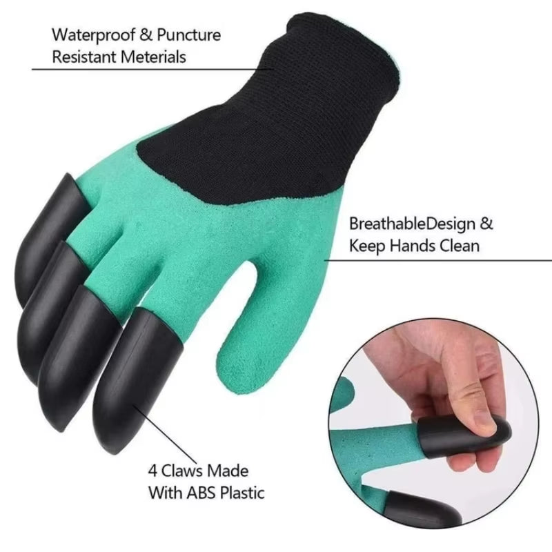 Clawterra™ Gardening Gloves – Waterproof, Stab-Resistant Planting & Digging Gloves with Built-In Claws